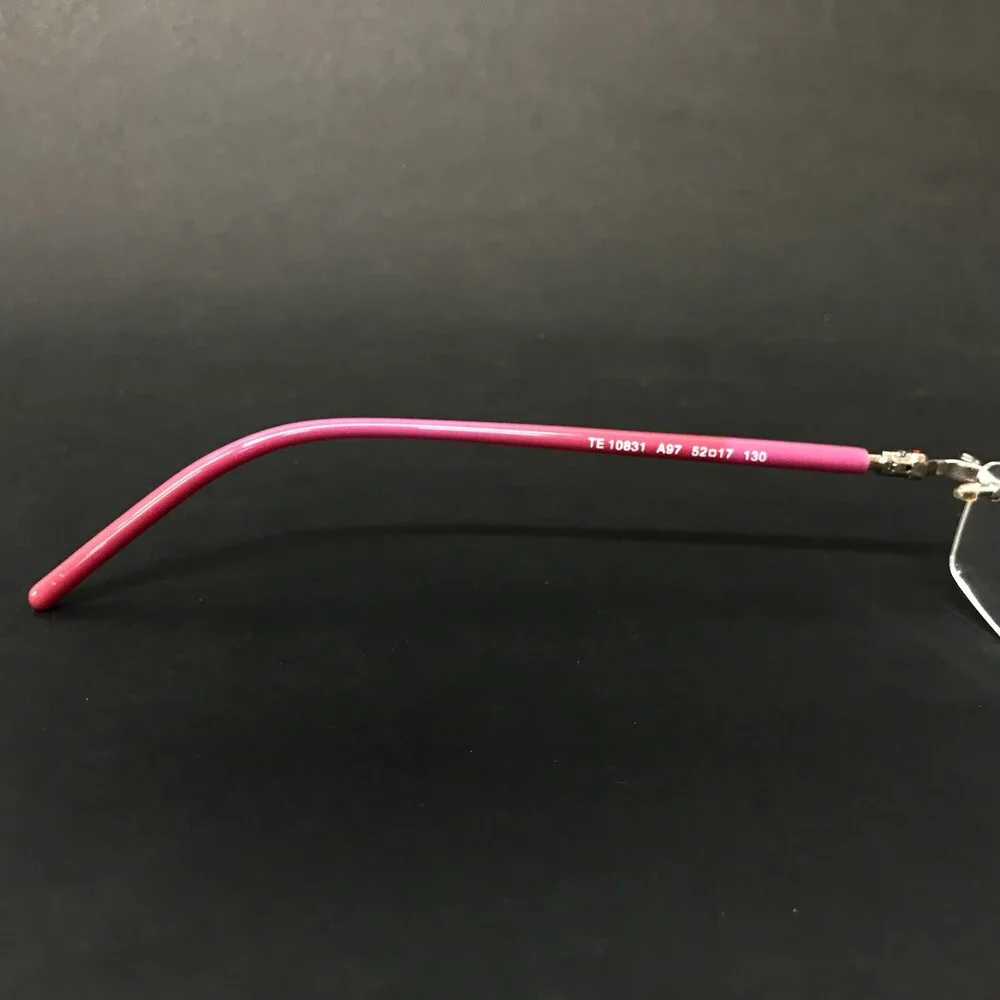 Trussardi Eyeglasses Frames TE 10831 A97 Pink Silver Rectangular 52-17-130